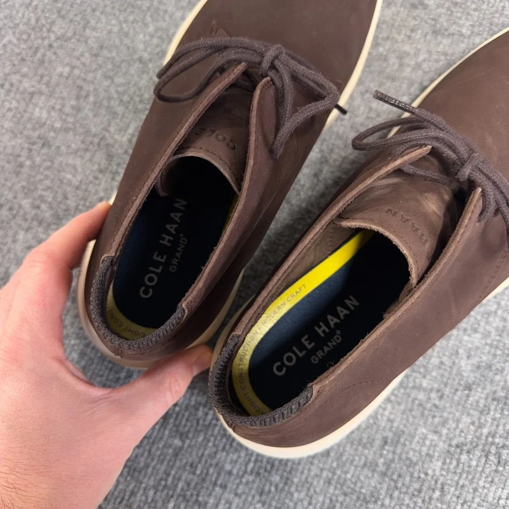 Cole Haan Grand+ Men's Size 11 Shoes Brown Leather Comfort Chukka Boots
